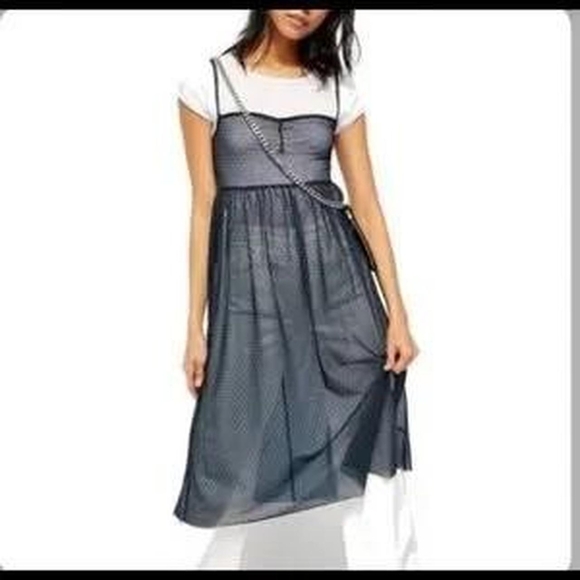 NWT Free People Intimately Sheer Polka Dot Dress - Picture 2 of 3